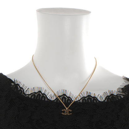 Chanel Crystal CC Necklace Gold Black 2 of 5