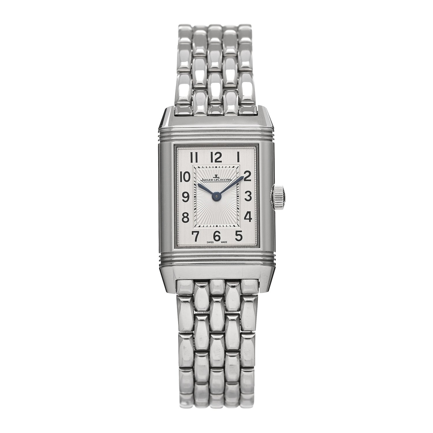 Jaeger-LeCoultre Stainless Steel Diamond 21mm Reverso Classic Duetto Automatic Watch Silver Q2668130 1 of 5