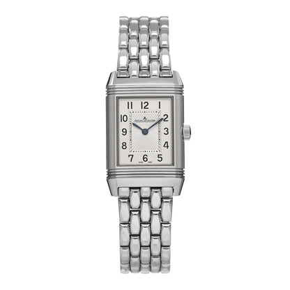 Jaeger-LeCoultre Stainless Steel Diamond 21mm Reverso Classic Duetto Automatic Watch Silver Q2668130 1 of 5