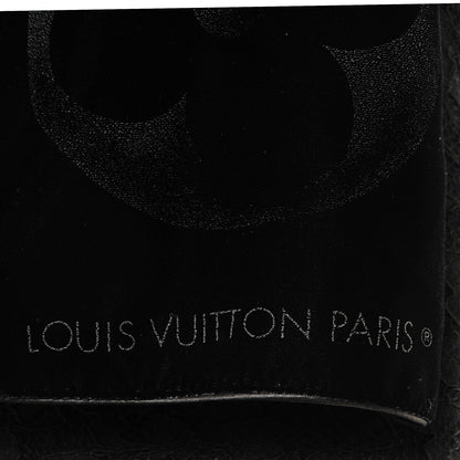 Louis Vuitton Monogram Velours Silk Mousseline Long Scarf Black 5 of 6