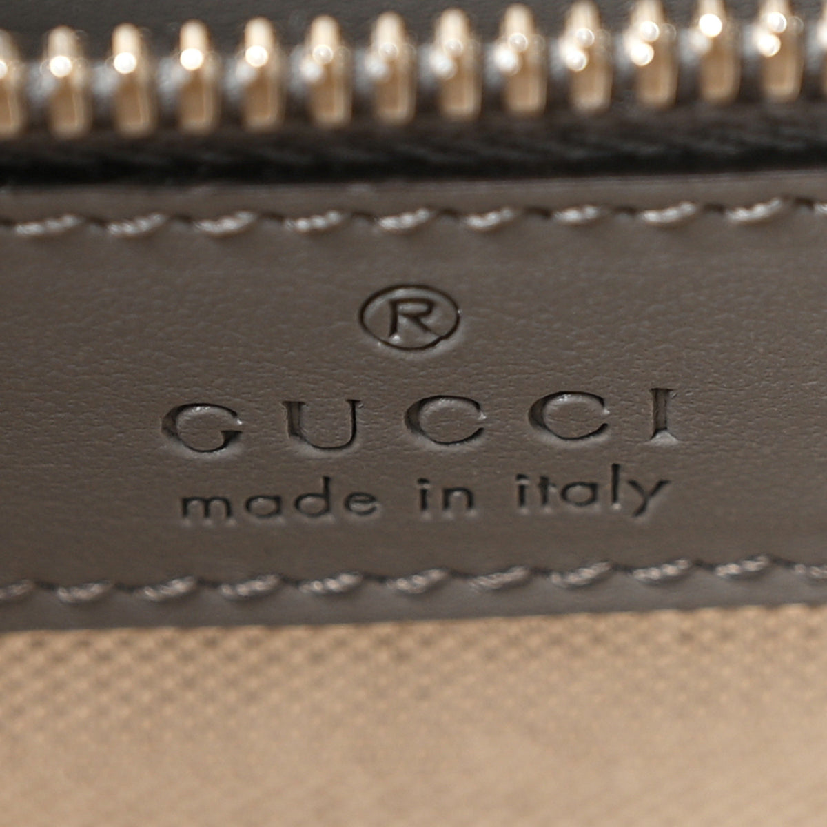 Gucci Calfskin GG Tennis Embossed Tote Bag Dusty Grey 10 of 19