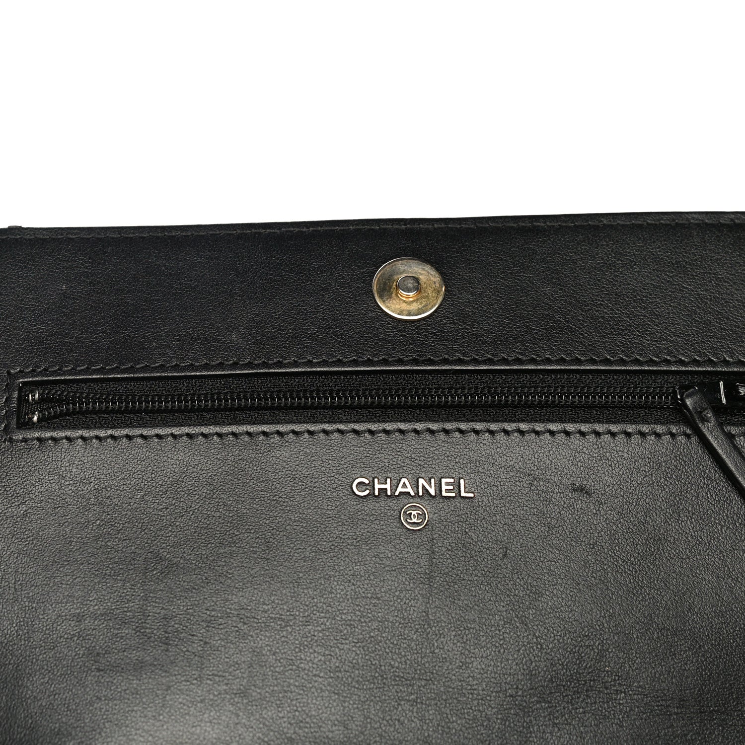 Chanel Caviar Quilted Boy Wallet On Chain WOC Black 10 of 14