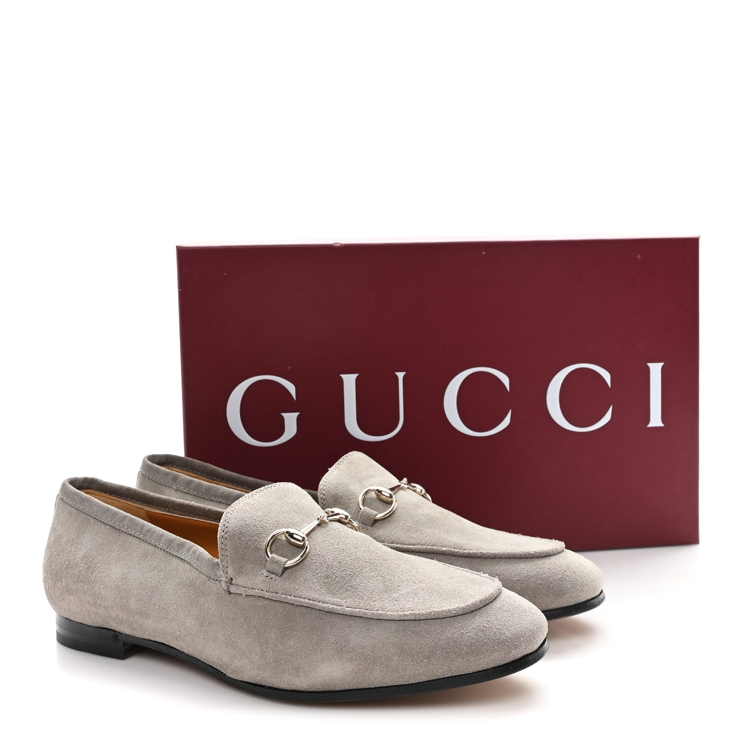 Gucci Suede Horsebit Womens Jordaan Loafers 40 New Fango 10 of 10
