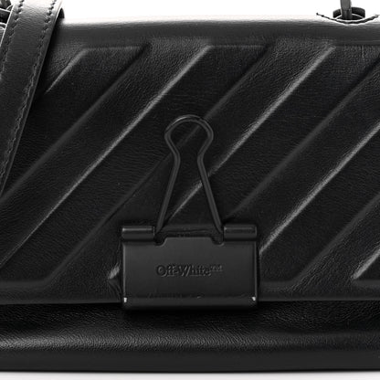 Off-White Calfskin Diag Small Binder Clip Crossbody Black 8 of 11