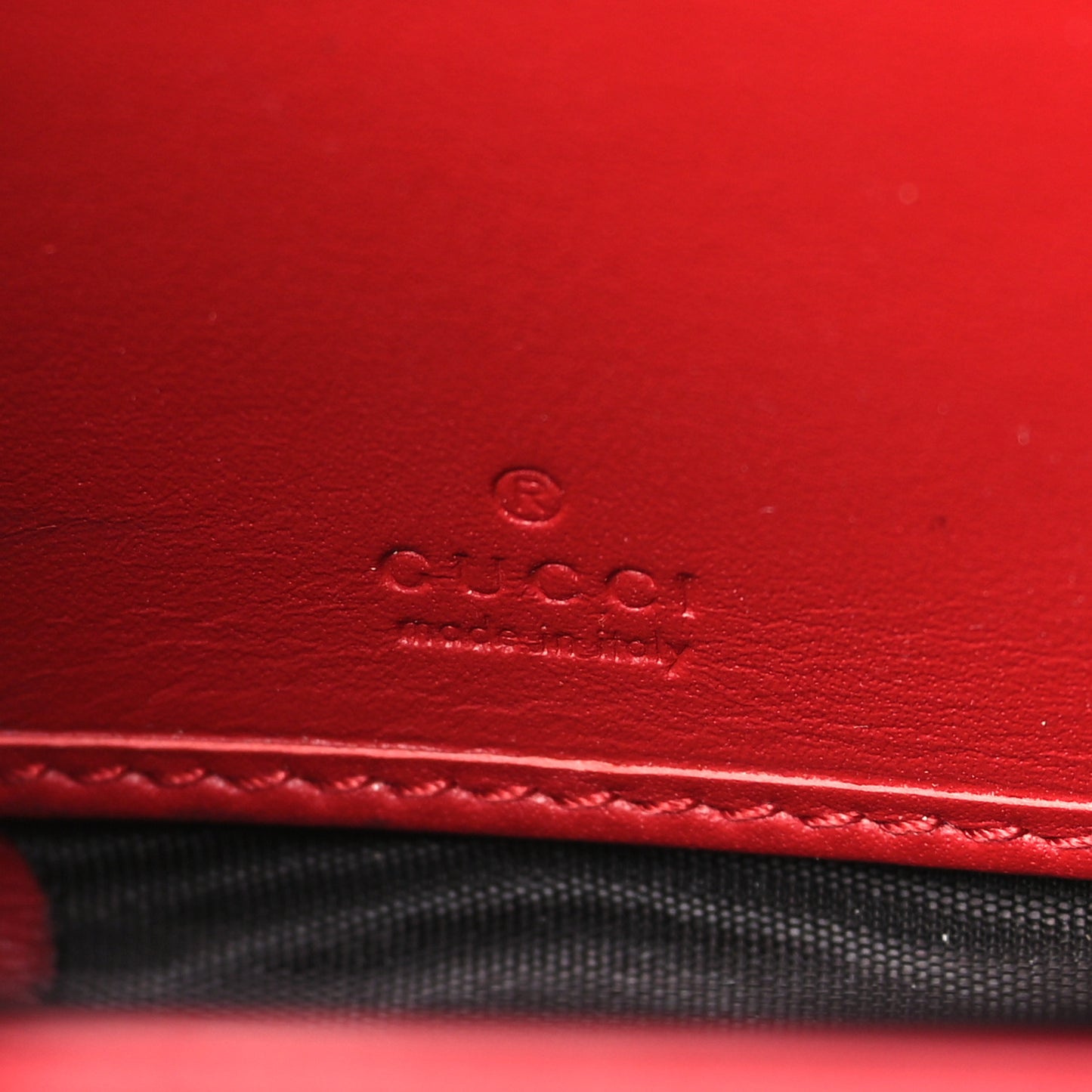 GG Supreme Monogram Cherries Zip Around Wallet Hibiscus Red