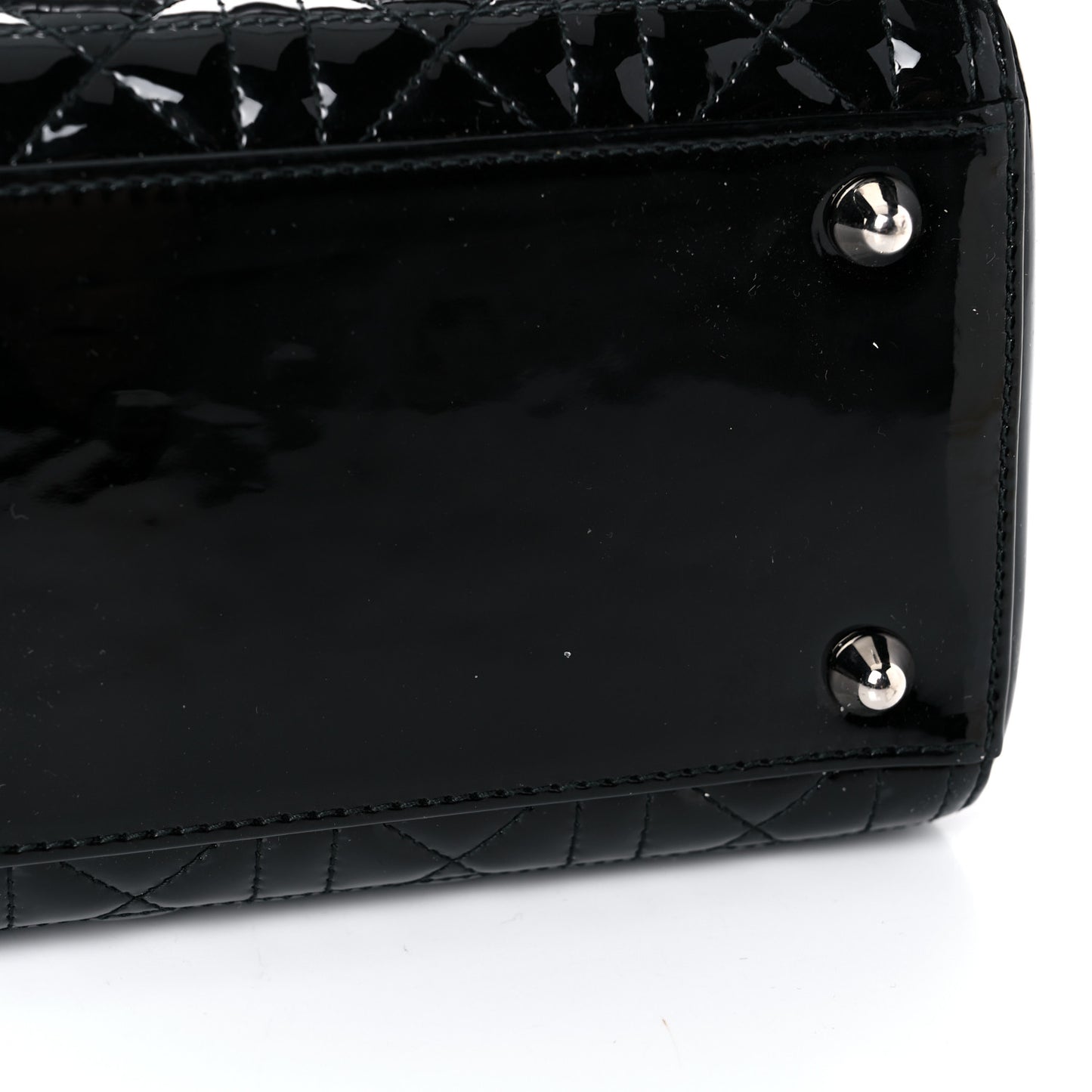 Patent Cannage Large Lady Dior Black