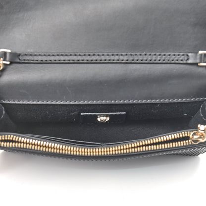 Versace Calfskin Palazzo Crystal Chain Evening Bag Black 5 of 9