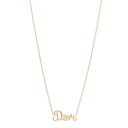 Christian Dior 18K Yellow Gold Diamond Dioramour Pendant Necklace 1 of 6