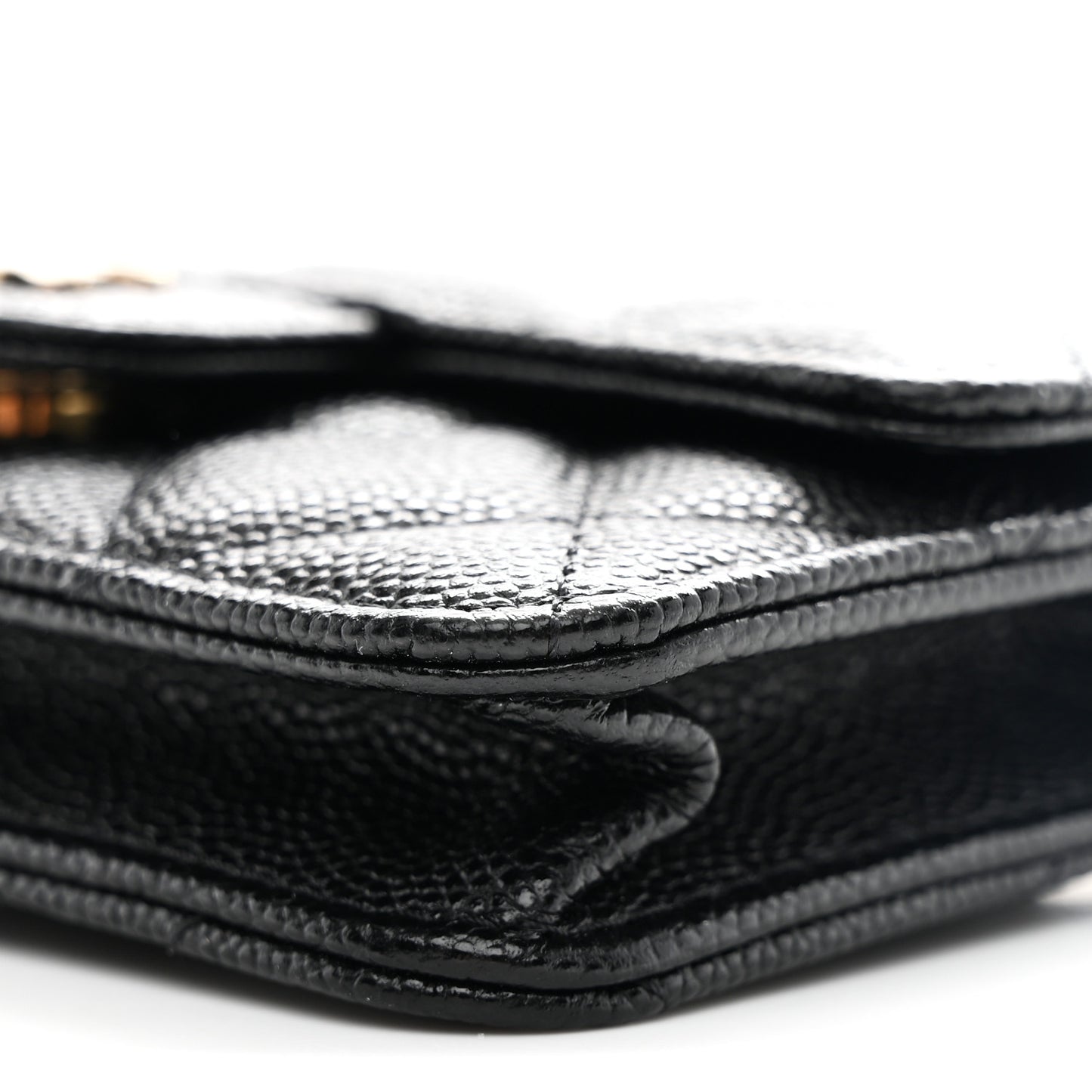 Caviar Quilted Mini Chain Bag Black