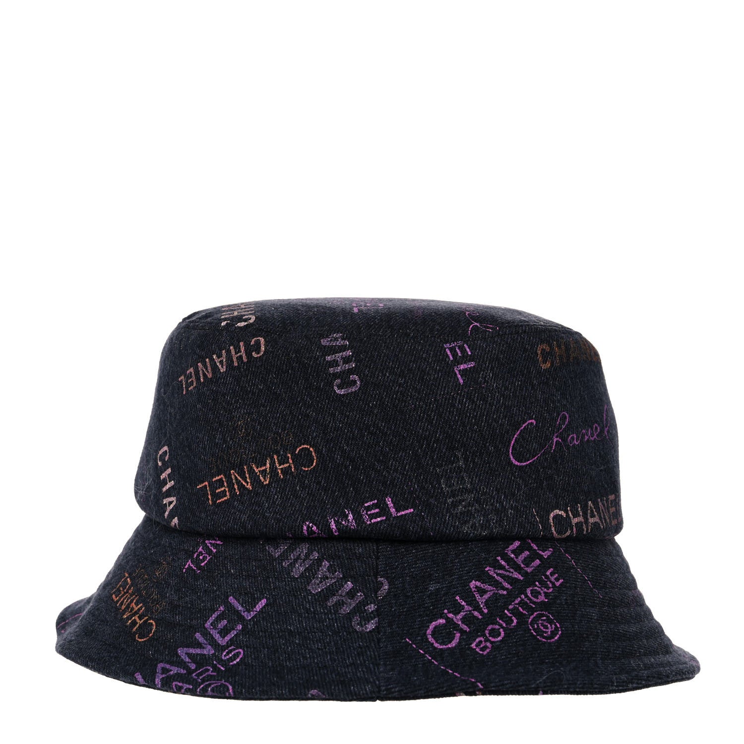 Chanel Denim Mood Cloche Bucket Hat M Black 5 of 8
