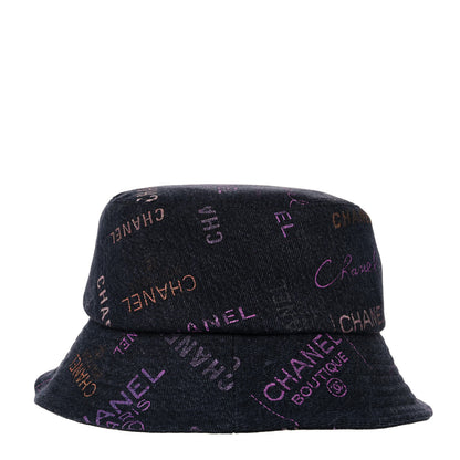 Chanel Denim Mood Cloche Bucket Hat M Black 5 of 8