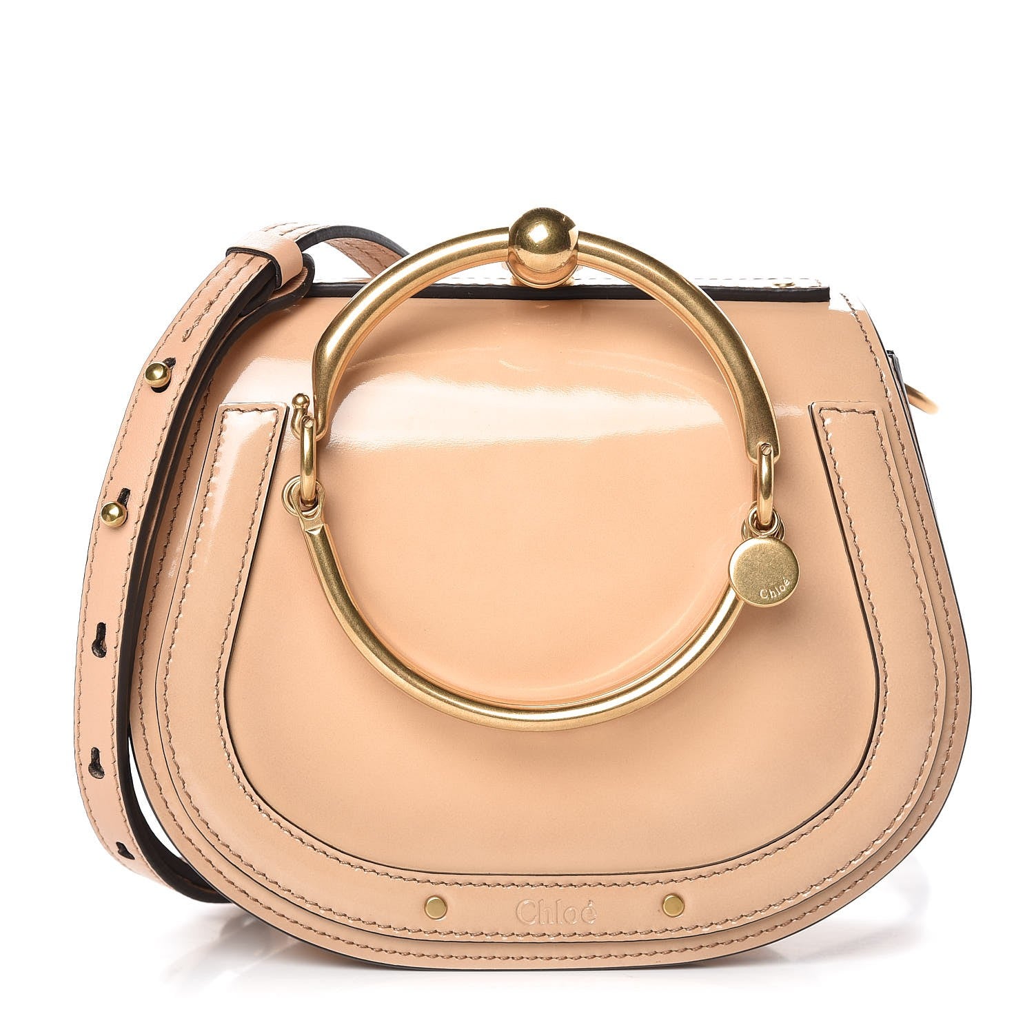 Chloe Patent Suede Small Nile Bracelet Bag Blush Nude 1 of 9