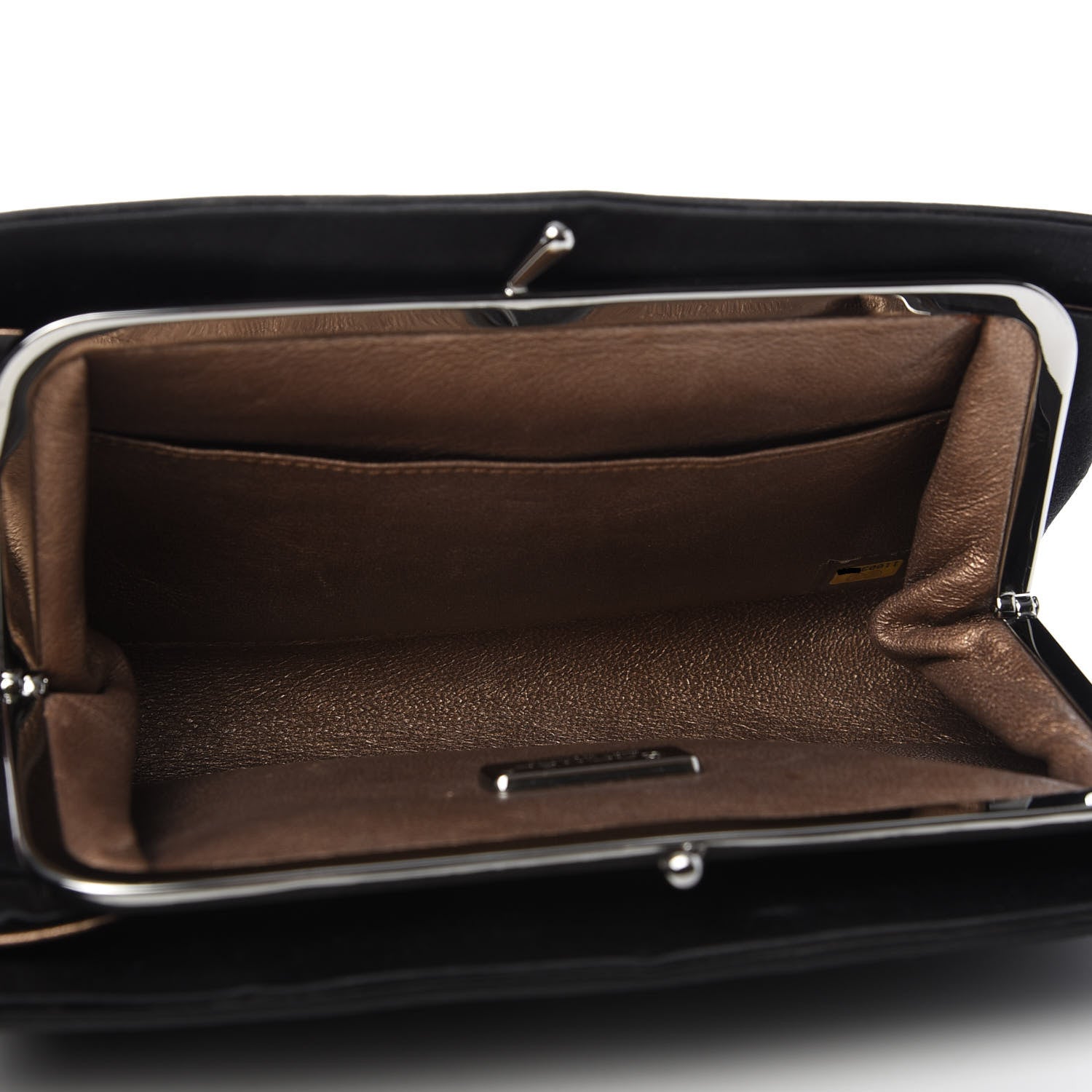 Chanel Satin Quilted Clutch Black 5 of 9