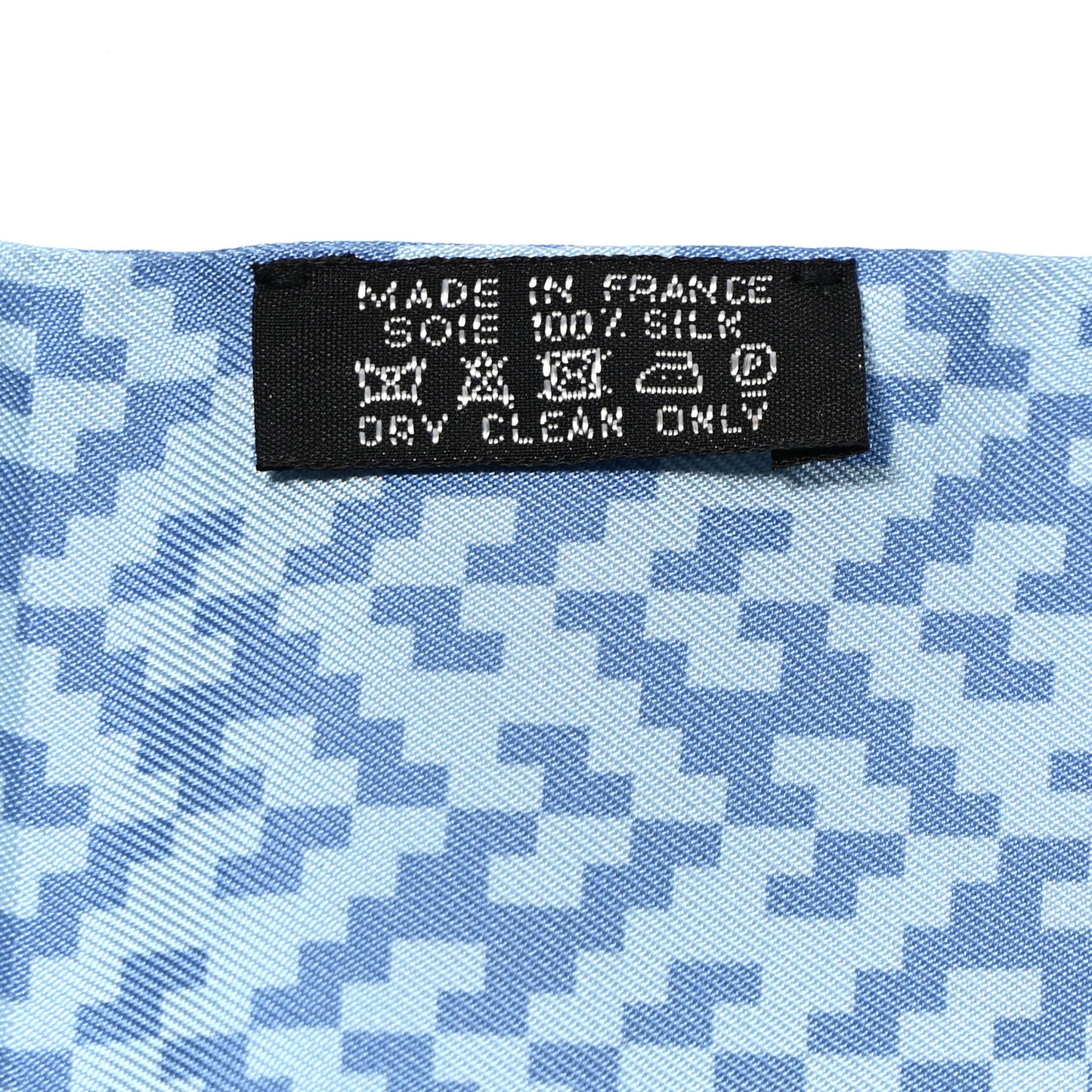 Silk Tout En Carre Chevron Maxi Twilly Blue Jean Vert Ciel