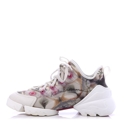 Christian Dior Neoprene Rubber Womens KaleiDiorscopic D-Connect Sneakers 37 White Cypress 1 of 10
