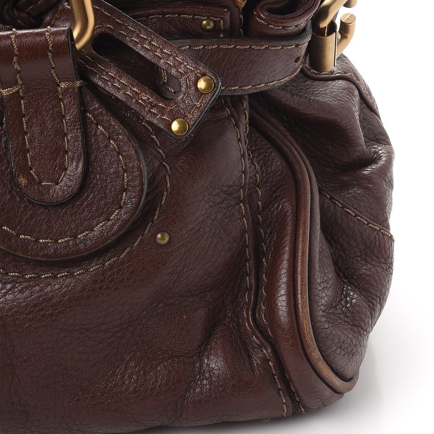 Calfskin Paddington Satchel Chocolate