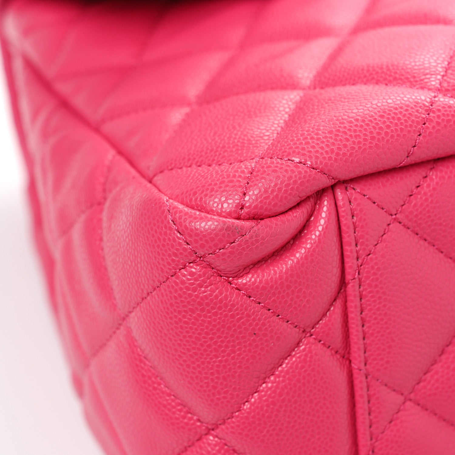 Chanel Caviar Quilted XXL Travel Flap Bag Dark Pink 11 of 12