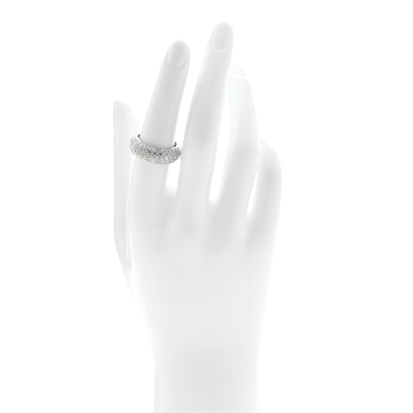Platinum Diamond Five Row Etoile Band Ring 54 6.75