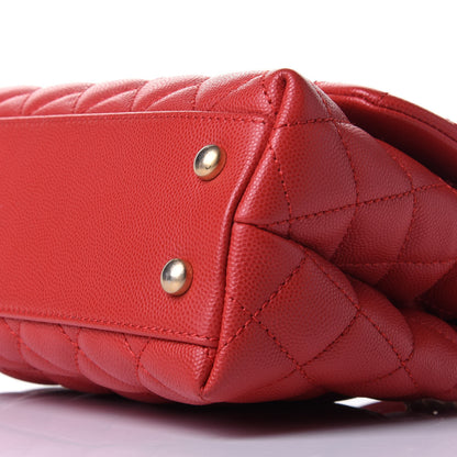 Chanel Caviar Quilted Mini Coco Handle Flap Red 11 of 11