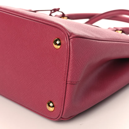 Prada Saffiano Lux Small Double Zip Tote Ibisco 8 of 8