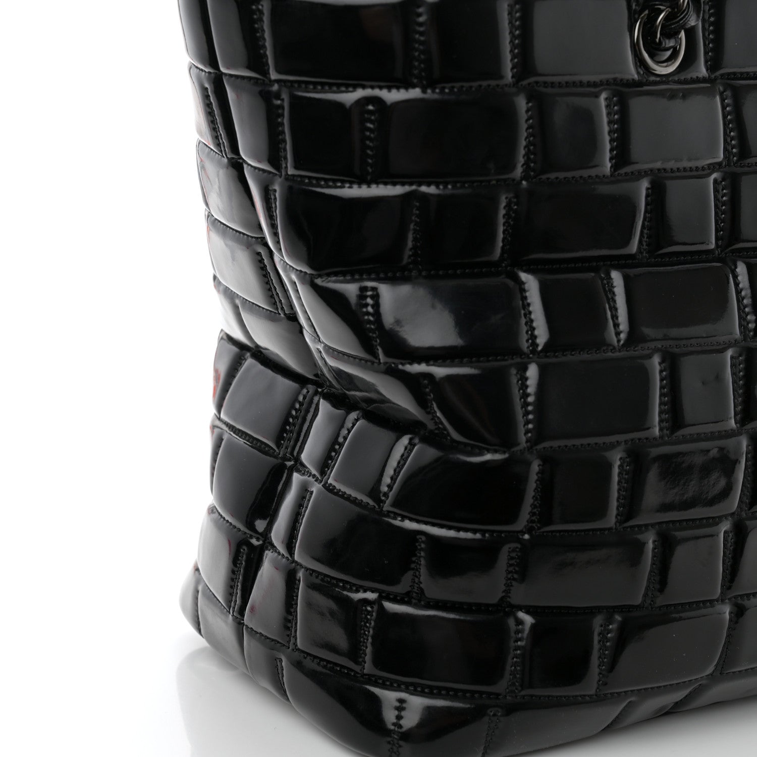 Chanel Vinyl Quilted Frozen Shopping Tote Black 12 of 12
