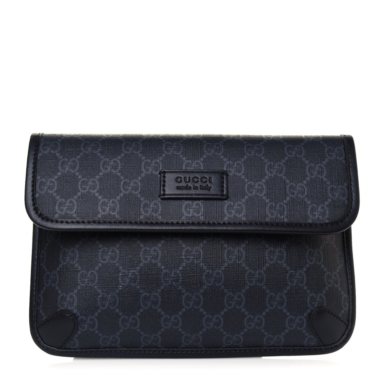 GG Supreme Monogram Web Slim Belt Bag Black Grey