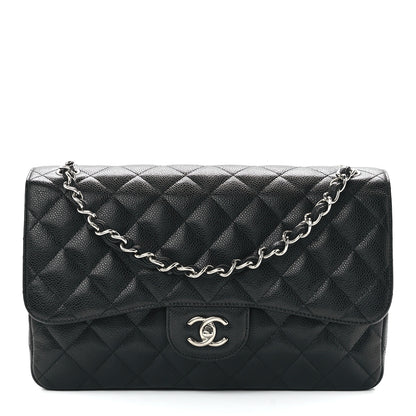 Chanel Caviar Quilted Jumbo Double Flap Black 1 of 12