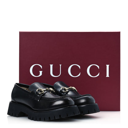Gucci Betis Glamour Calfskin Womens Horsebit Loafers 37.5 Black 11 of 11