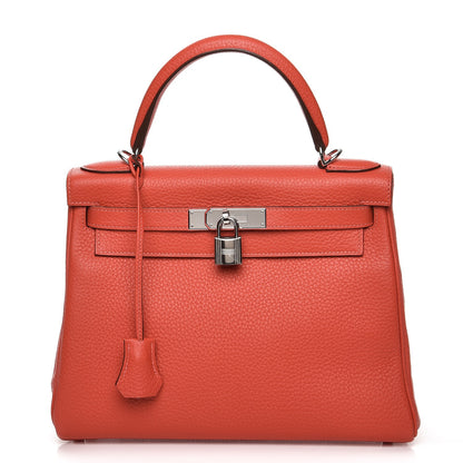 Hermes Taurillon Clemence Kelly Retourne 28 Rouge Pivoine 1 of 33
