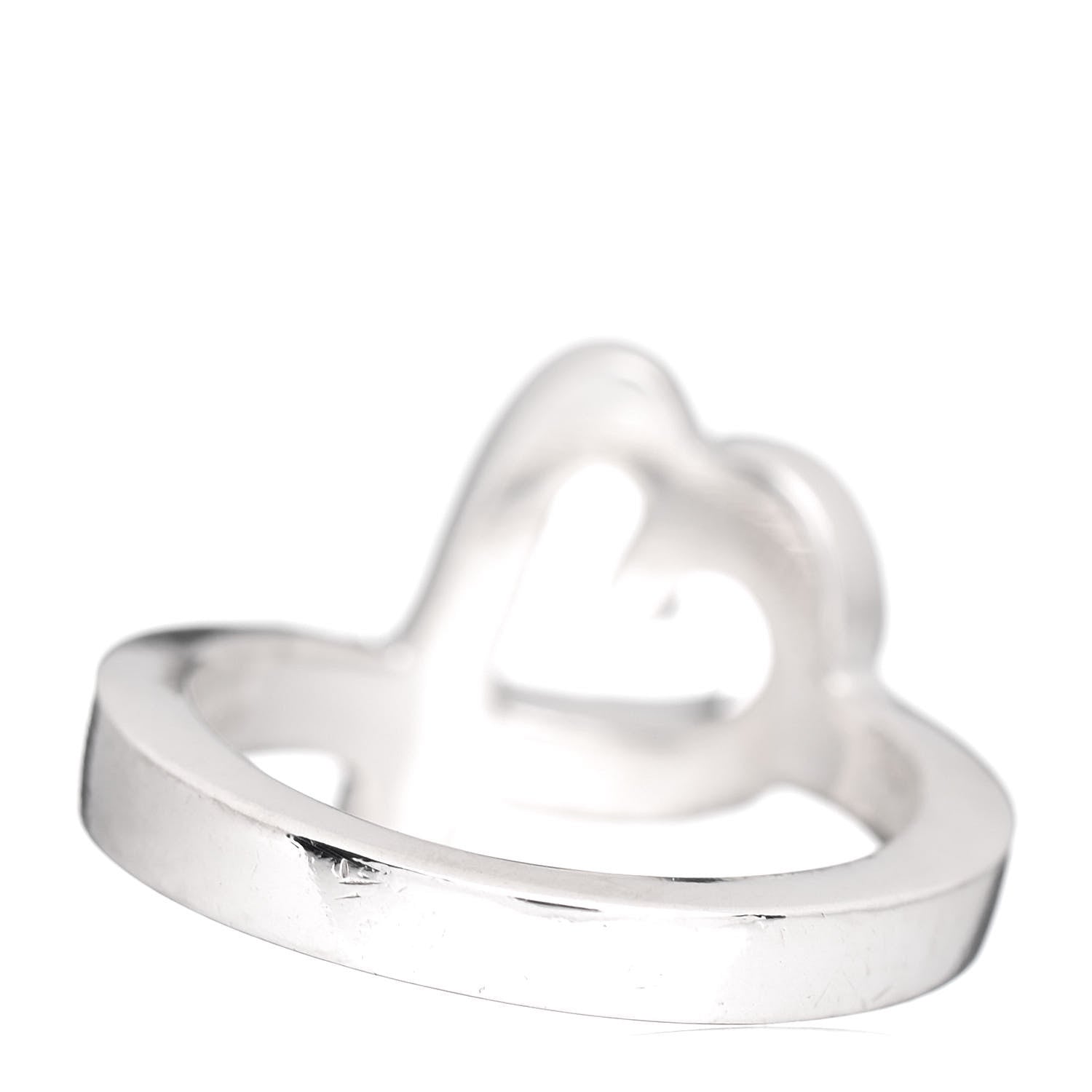 Tiffany Sterling Silver Paloma Picasso Loving Heart Ring 48 4.5 4 of 5