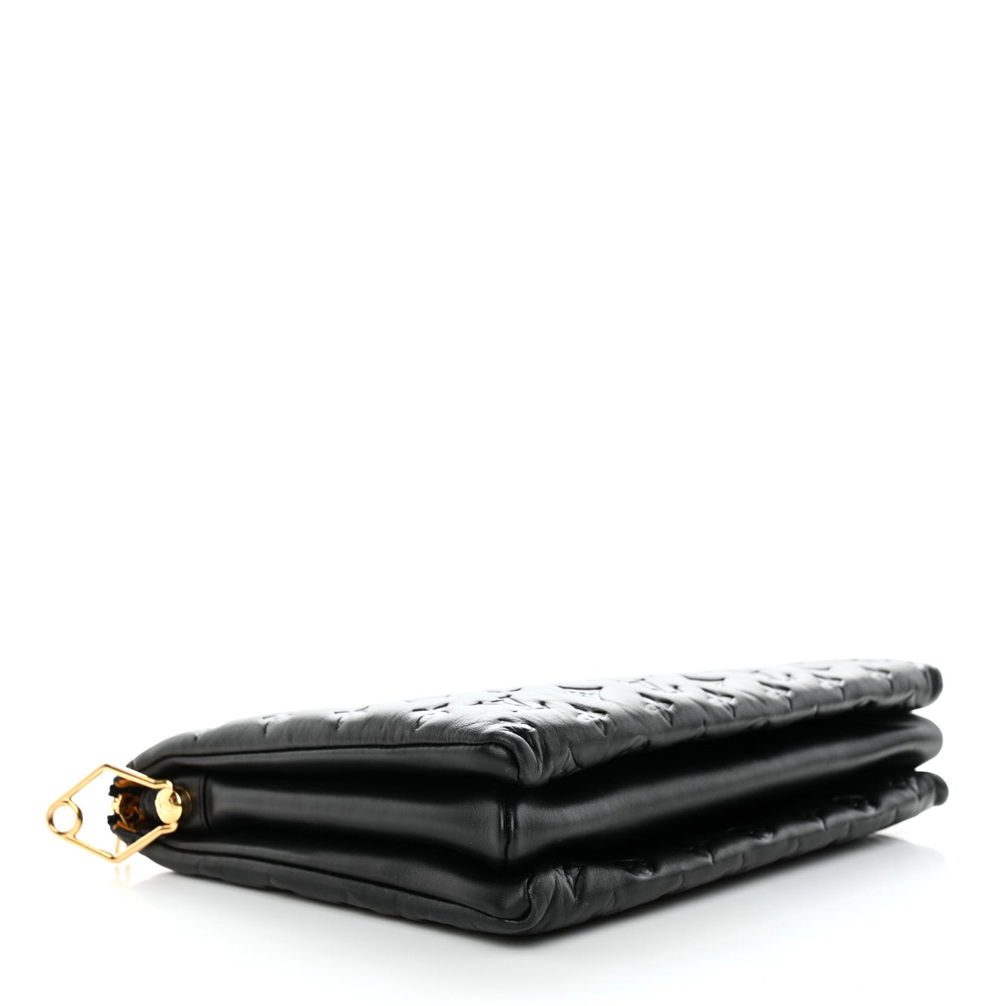 Lambskin Embossed Monogram Coussin MM Black