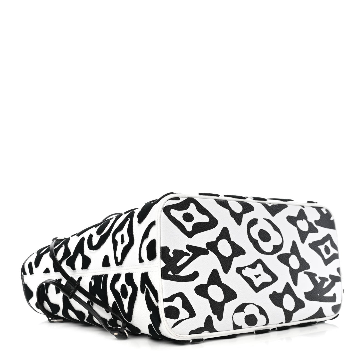 Louis Vuitton X UF Tufted Monogram Neverfull MM Black White 3 of 4