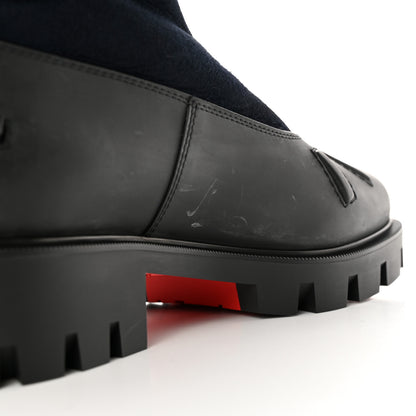 Christian Louboutin Kid Calfskin Shearling Glory Flat Boot 35.5 Version Black 13 of 19