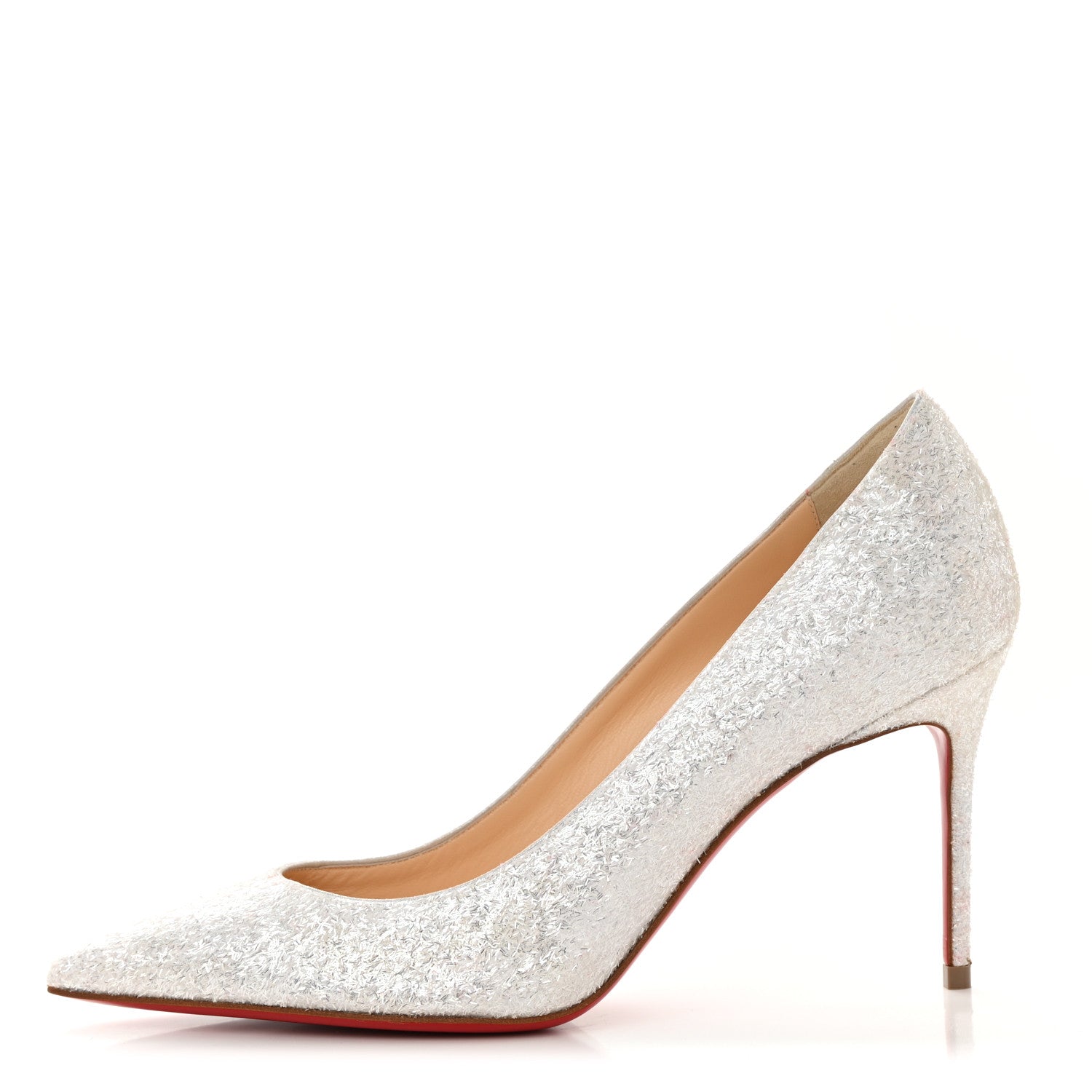 Christian Louboutin Glitter Givre Decollete 554 85 Pumps 37.5 White 1 of 9