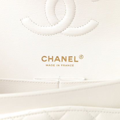 Chanel Caviar Quilted Medium Double Flap White 6 of 11