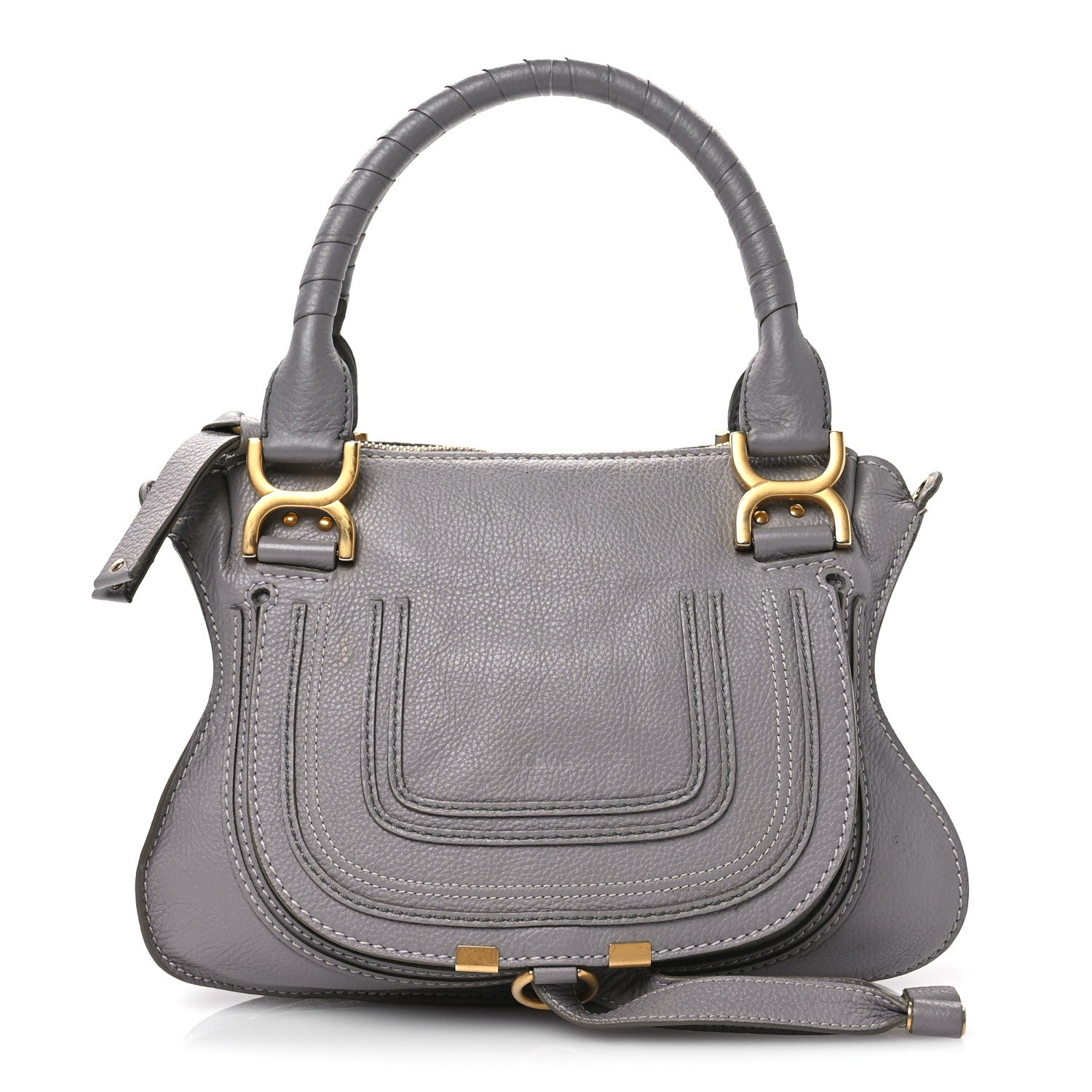 Chloe Calfskin Small Marcie Satchel Cashmere Grey 1 of 10