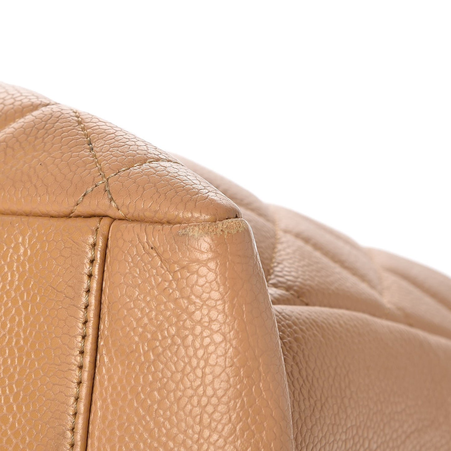 Caviar Quilted Grand Shopping Tote GST Beige