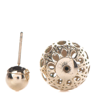 Christian Dior Cannage Mise En Dior Tribal Earrings Gold 3 of 3