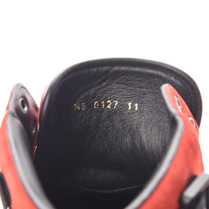 Louis Vuitton Suede Rivoli High Top Sneakers 11 Red 7 of 8