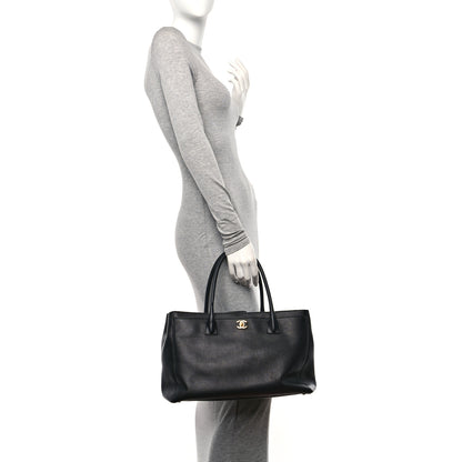 Chanel Calfskin Cerf Executive Shopper Tote Black 2 of 11