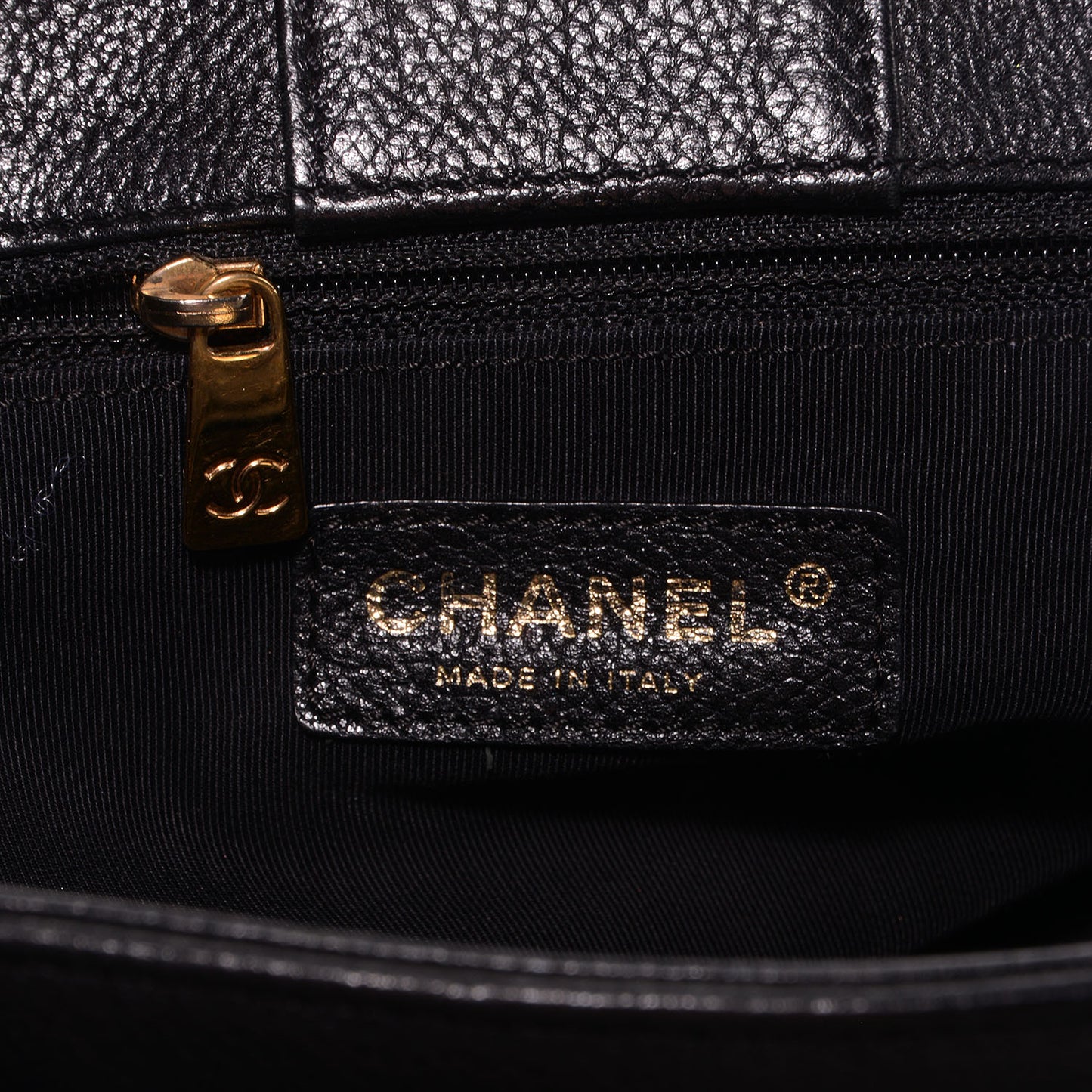 Calfskin Cerf Shopper Tote Black
