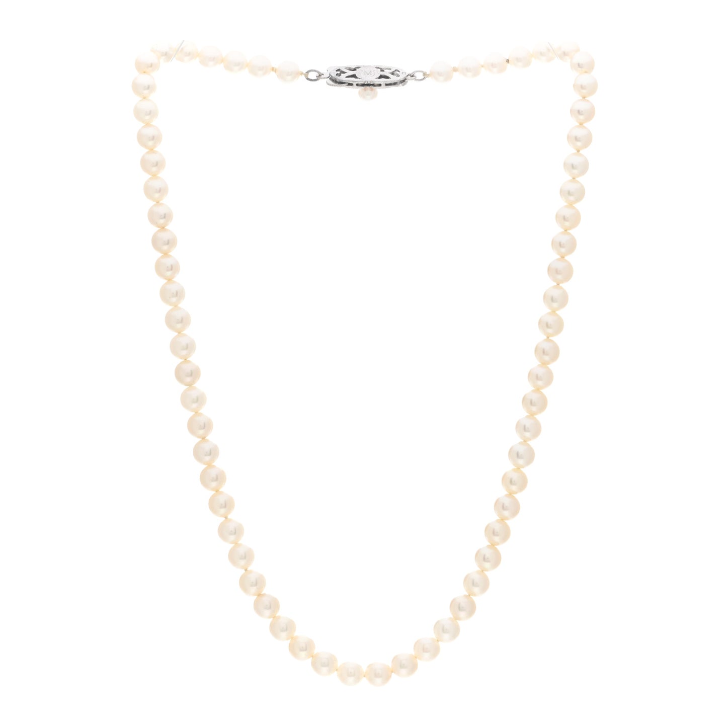 Sterling Silver Akoya Pearl 5.5-6mm Strand Necklace