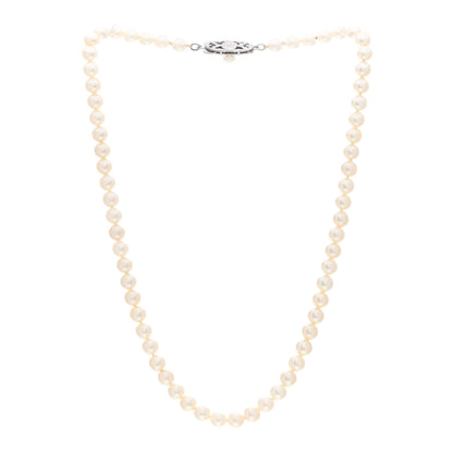 Mikimoto Sterling Silver Akoya Pearl 5.5-6mm Strand Necklace 3 of 4