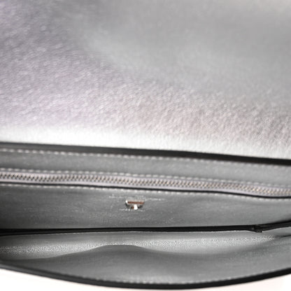 Salvatore Ferragamo Metallic Calfskin Gancini Clutch Silver 5 of 10