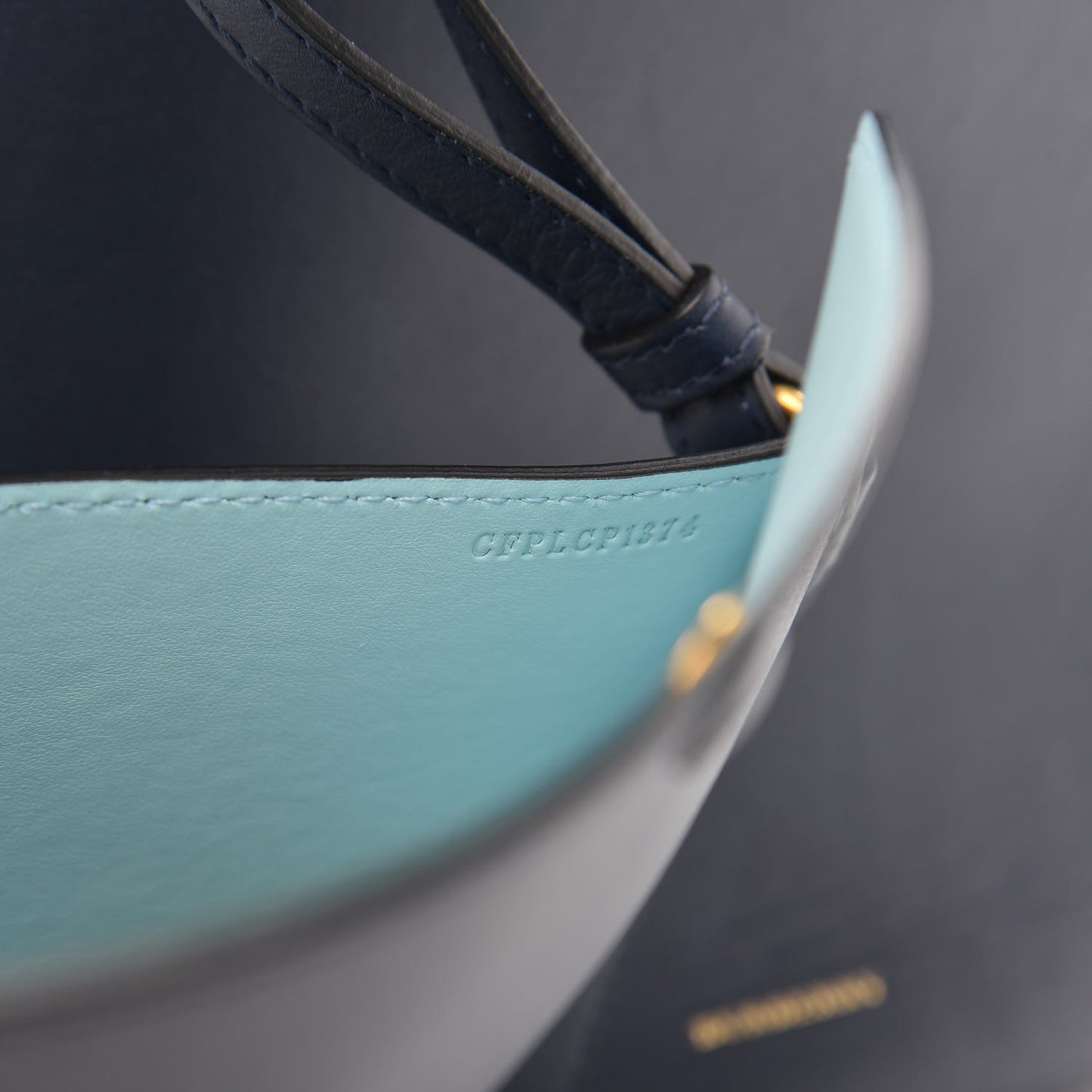Supple Calfskin Medium Bucket Mid Indigo