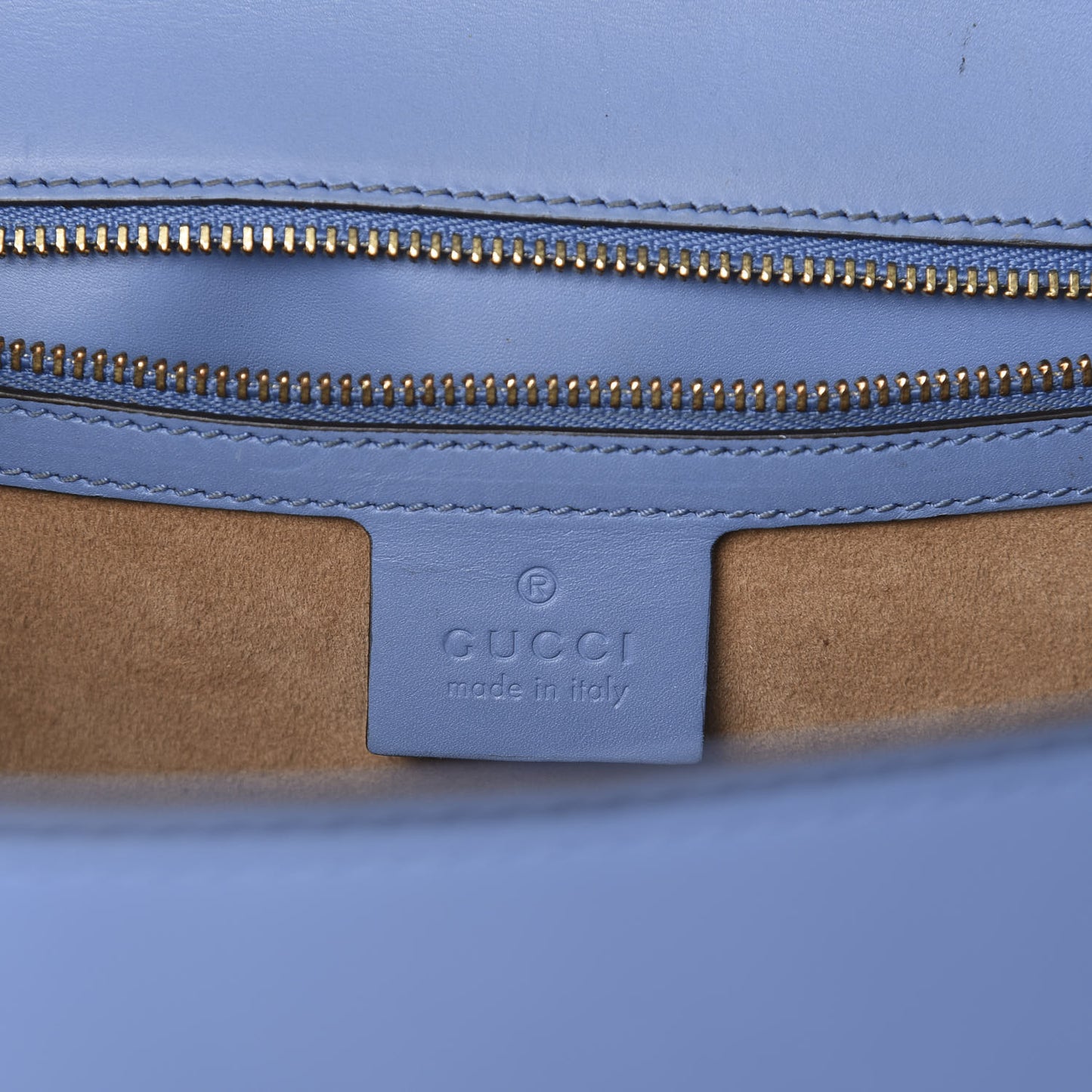 Calfskin Embroidered Medium Sylvie Top Handle Bag Clear Sky Blue
