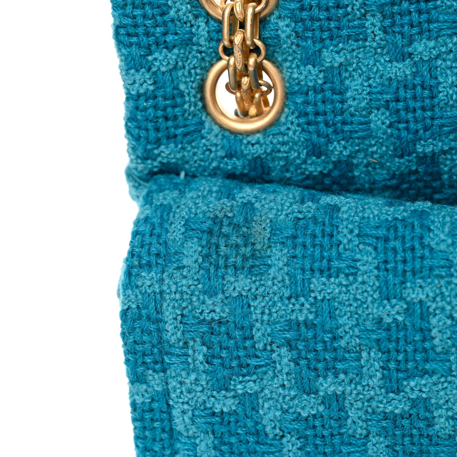 Chanel Wool Tweed Quilted 2.55 Reissue 225 Flap Blue 12 of 12
