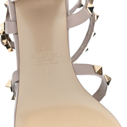 Valentino Garavani Calfskin Rockstud 60mm City Sandals 38 Poudre 6 of 7