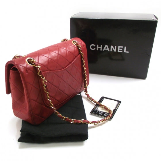 Chanel Lambskin Quilted Small Double Flap Red 3 of 13