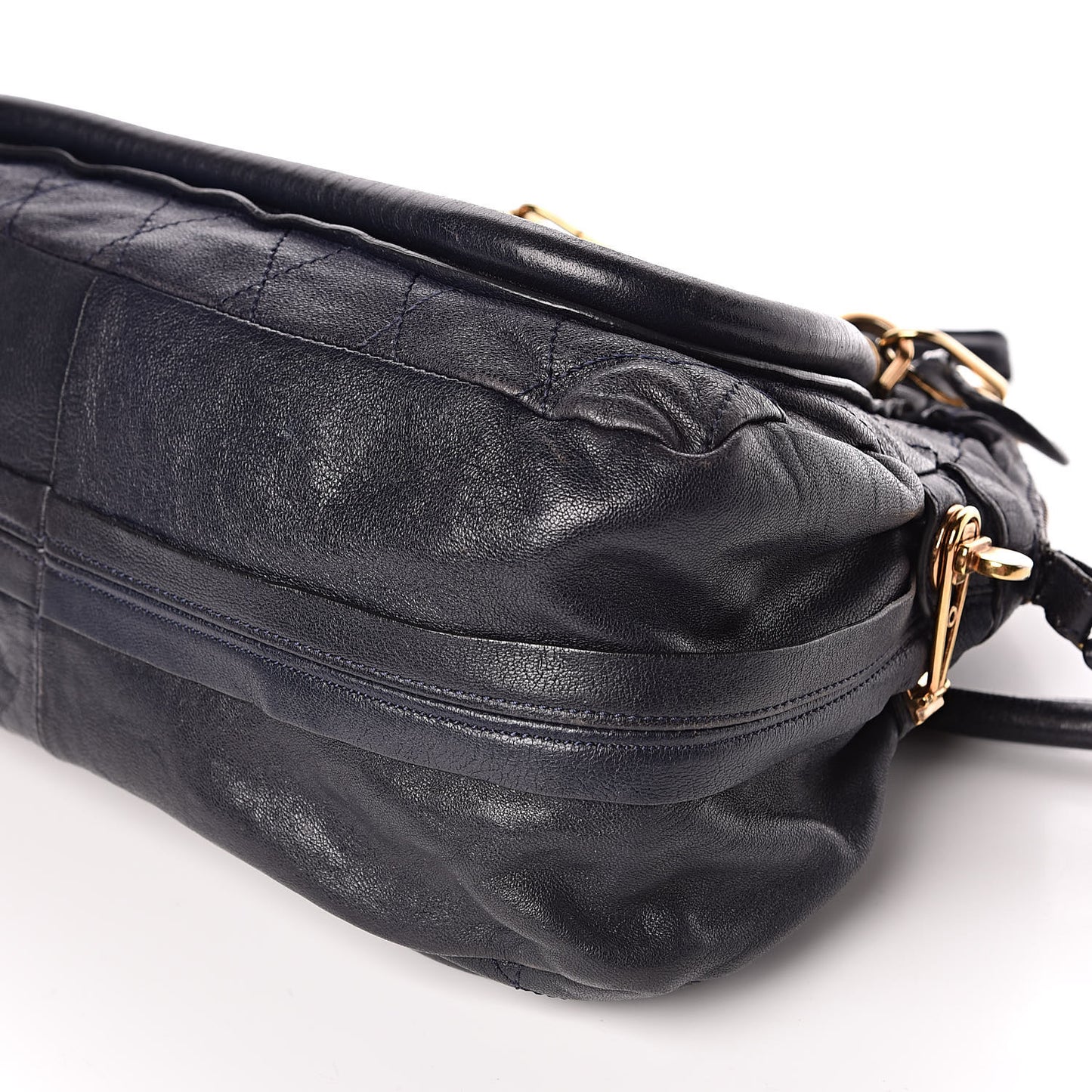 Sheepskin Stitched Medium Paraty Navy
